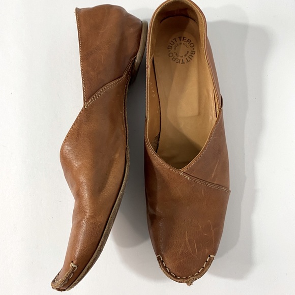 Buttero Shoes - Buttero | Cognac Soft Leather Flats EUC